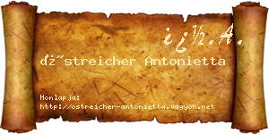 Östreicher Antonietta névjegykártya
